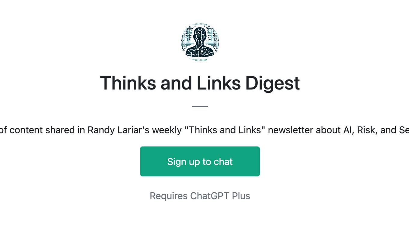 Thinks and Links Digest Screenshot