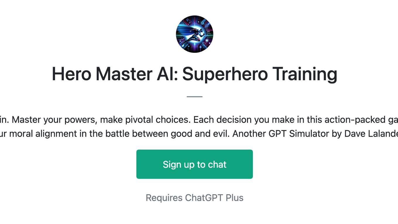 Hero Master AI: Superhero Training Screenshot