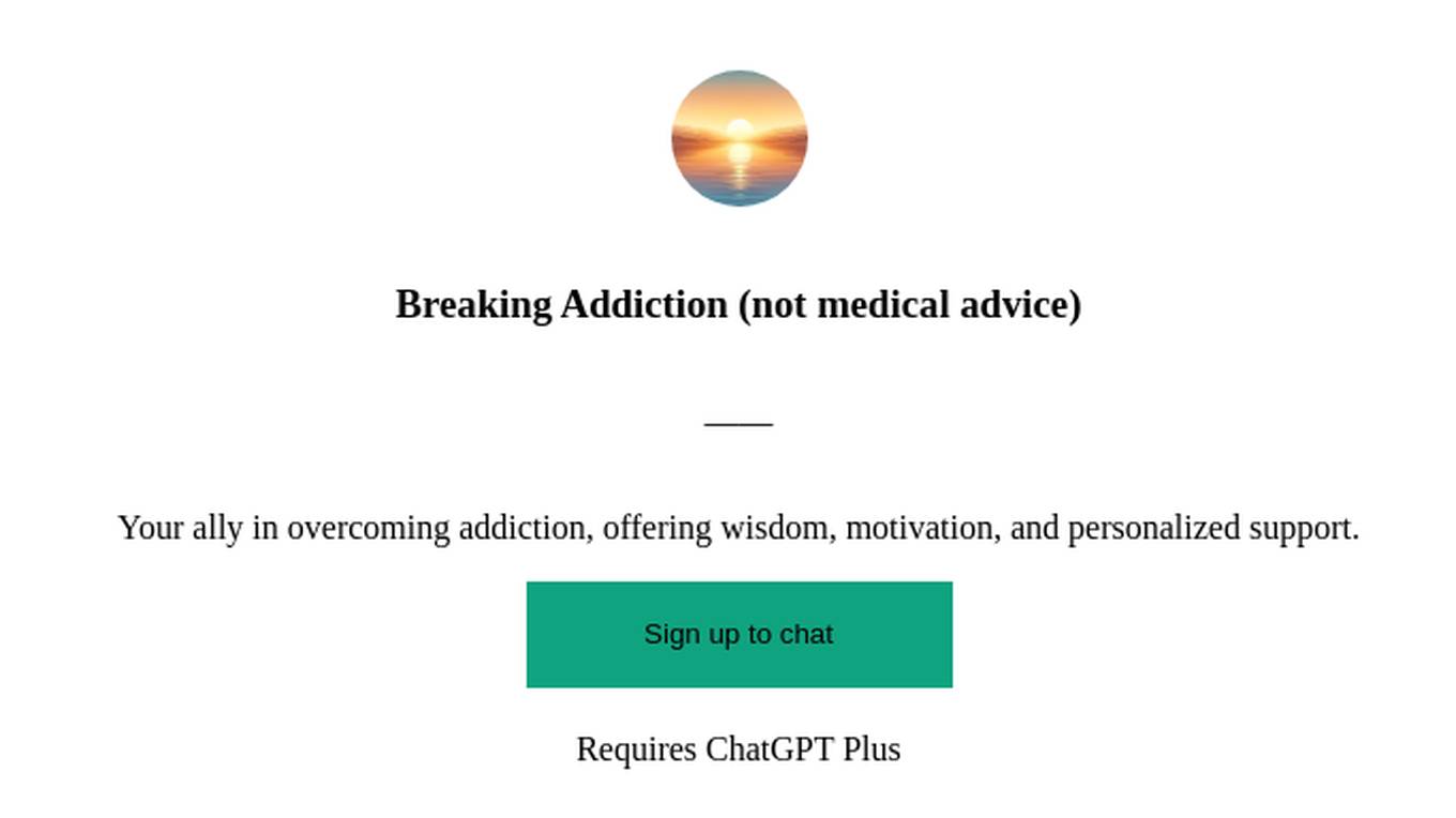 Breaking Addiction (not medical advice) Screenshot