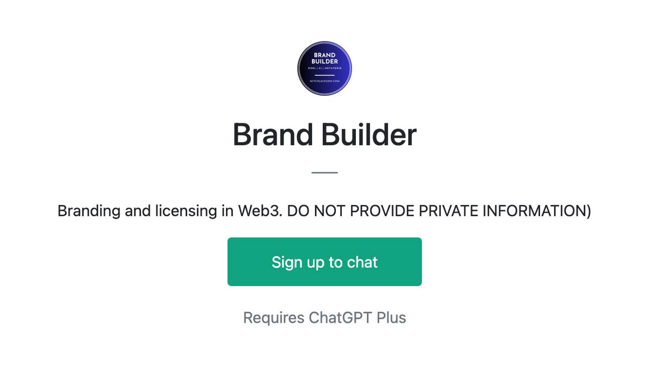 Brand Builder Screenshot