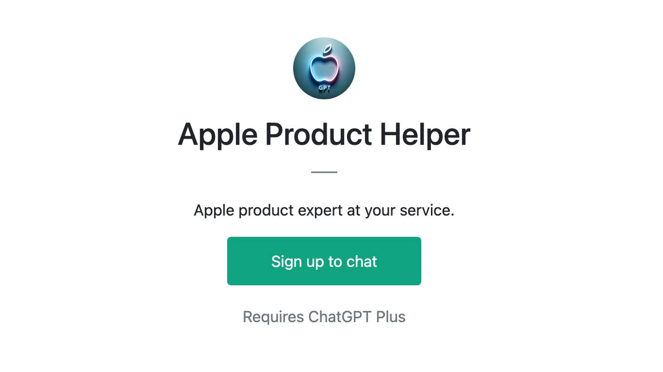 Apple Product Helper Screenshot