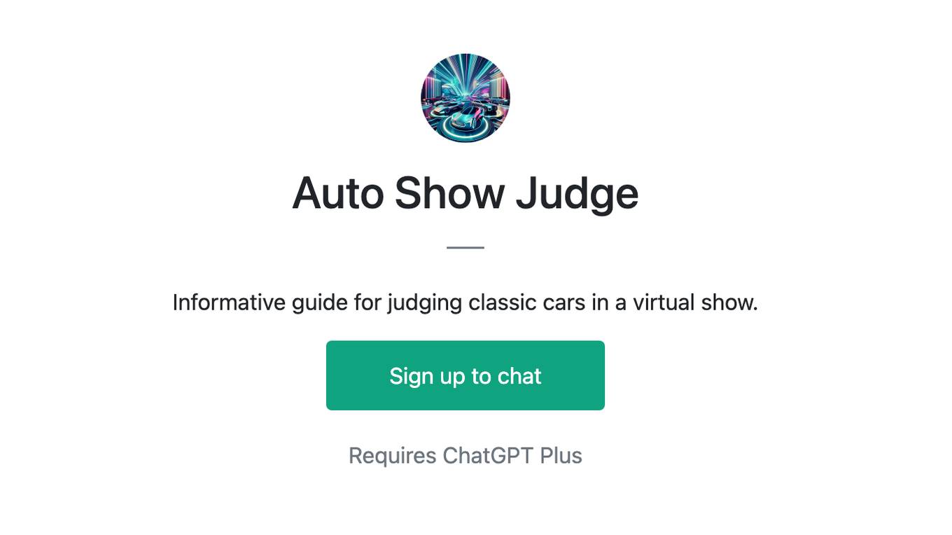 Auto Show Judge Screenshot