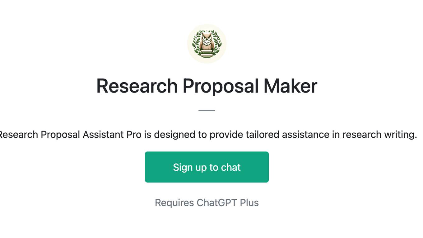 Research Proposal Maker Screenshot