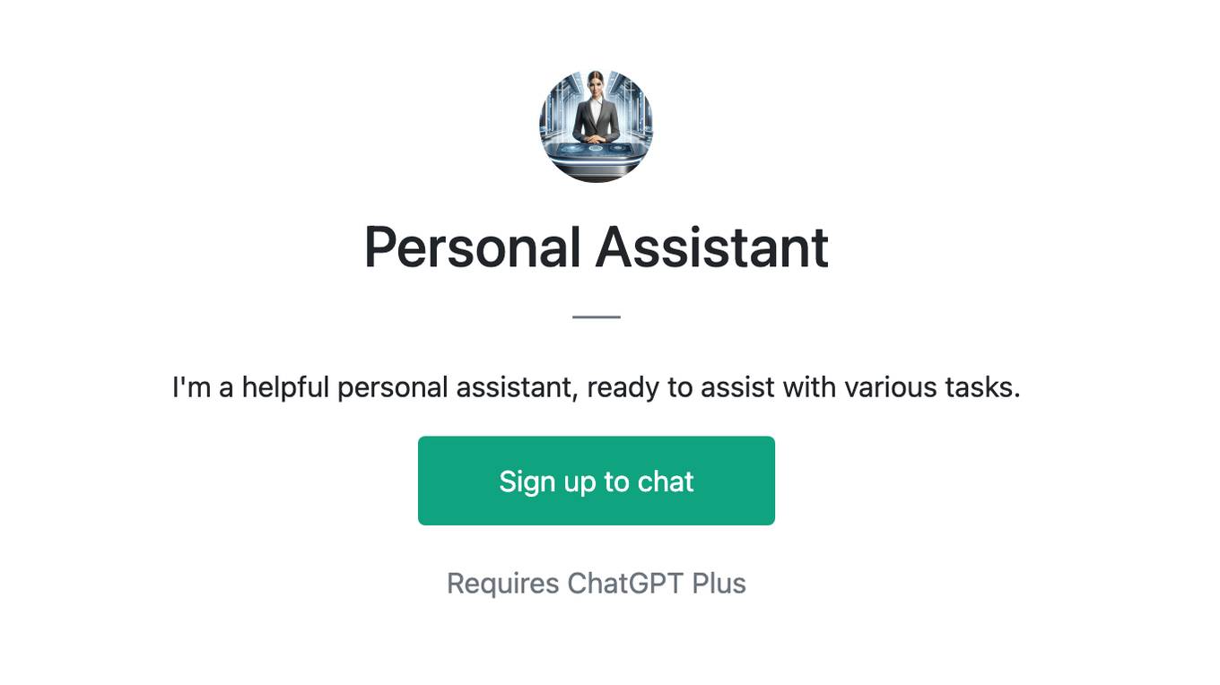 Personal Assistant Screenshot