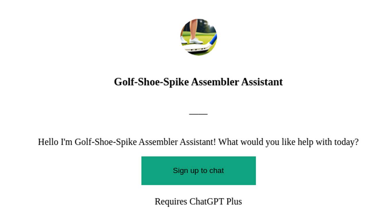 Golf-Shoe-Spike Assembler Assistant Screenshot