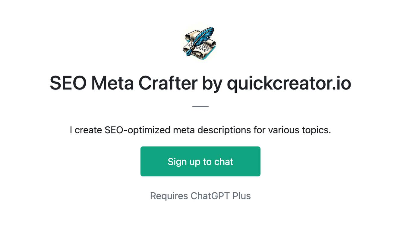 SEO Meta Crafter by quickcreator.io Screenshot