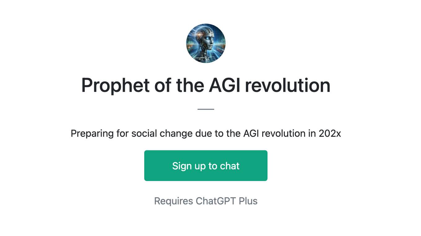 Prophet of the AGI revolution Screenshot