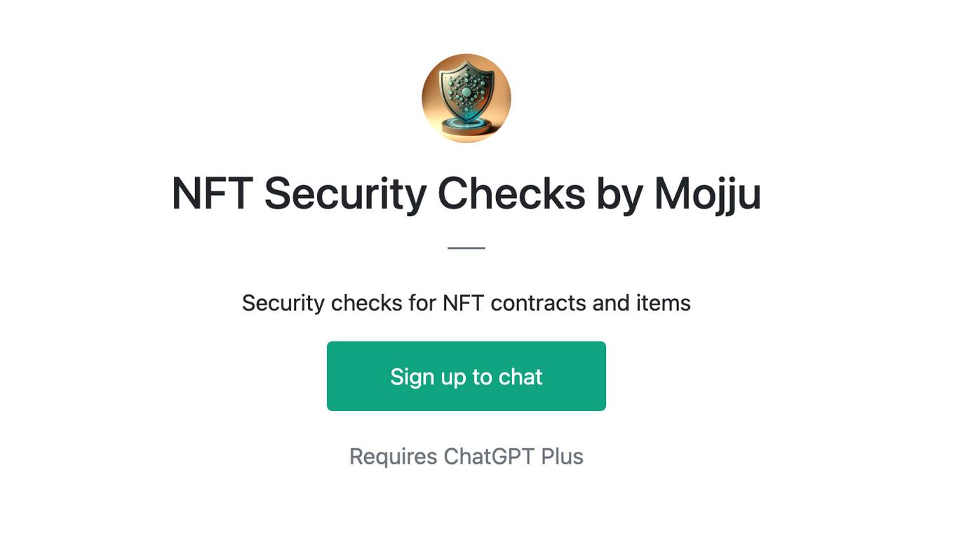 NFT Security Checks by Mojju Screenshot