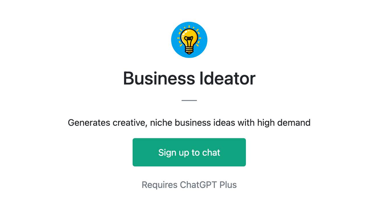 Business Ideator Screenshot