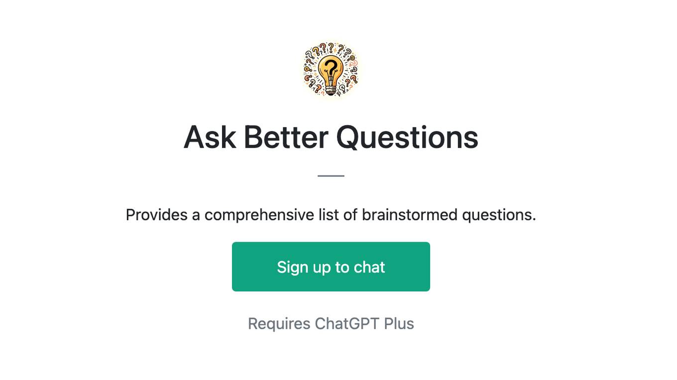 Ask Better Questions Screenshot