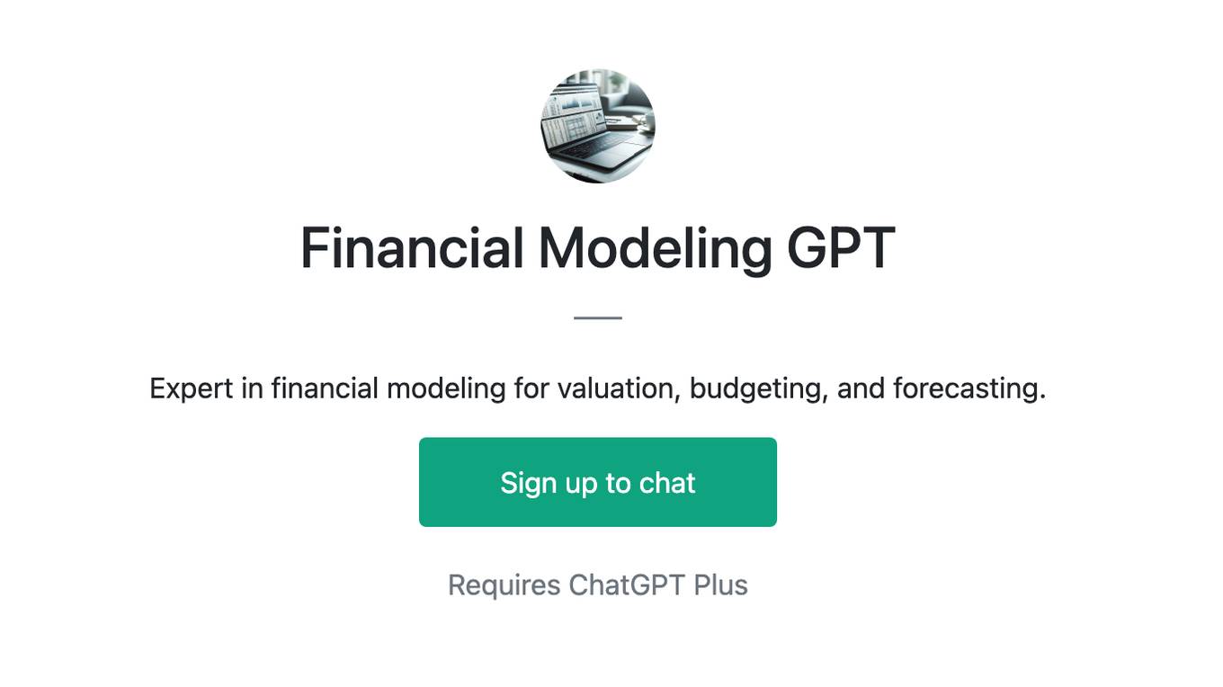 Financial Modeling GPT Screenshot