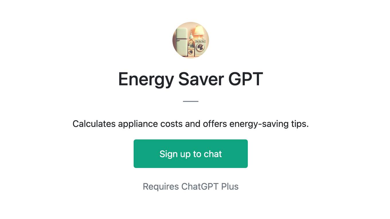 Energy Saver GPT Screenshot