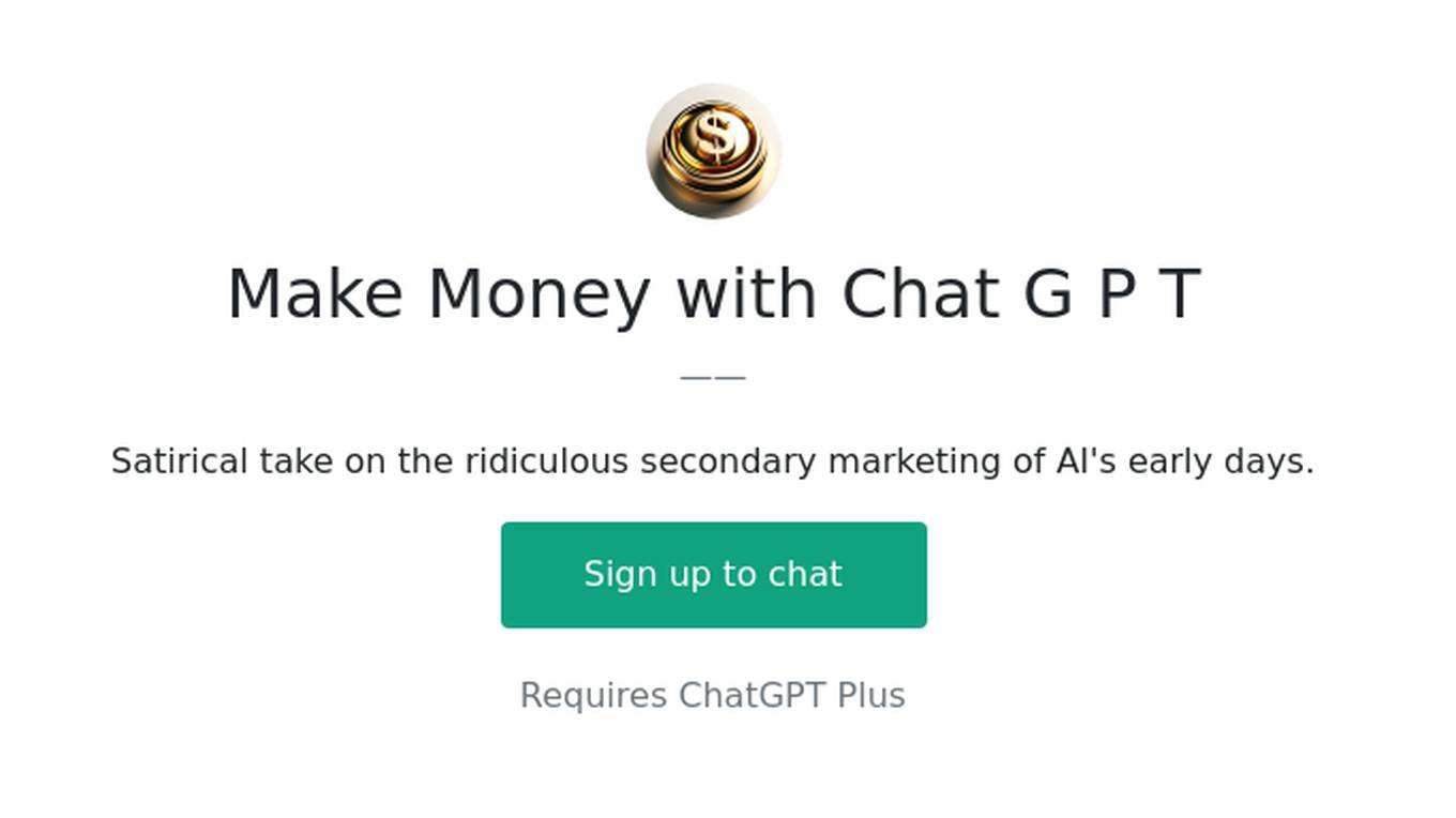 Make Money with Chat G P T Screenshot