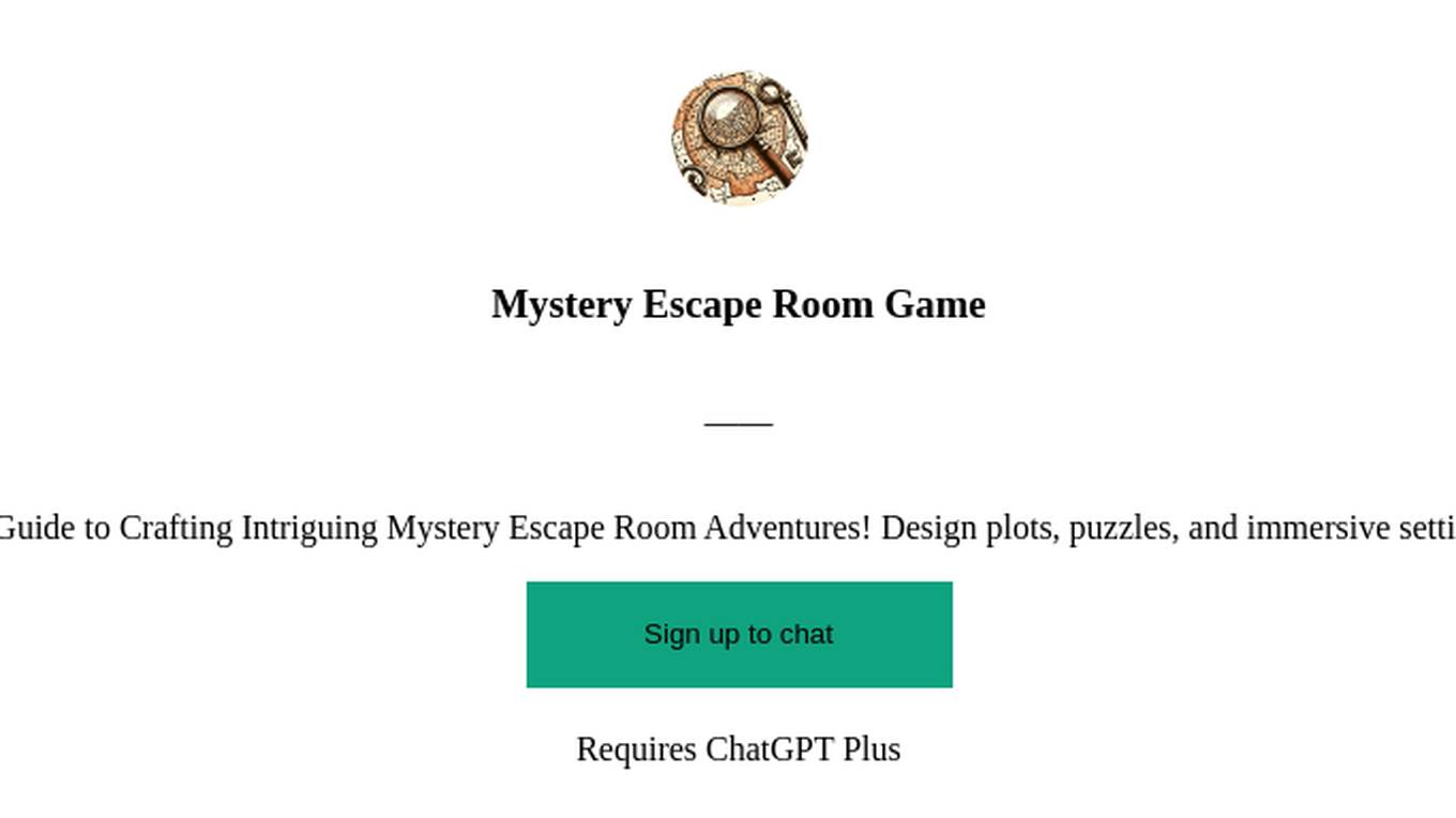 Mystery Escape Room Game Screenshot