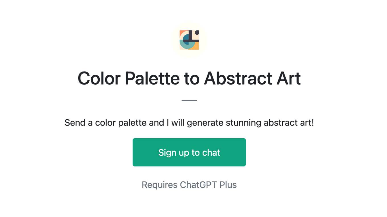 Color Palette to Abstract Art Screenshot