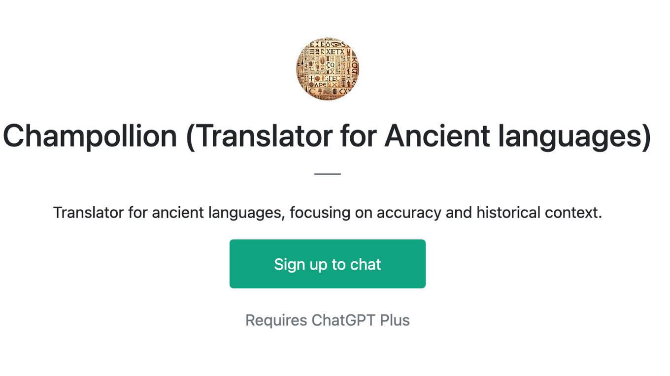 Champollion (Translator for Ancient languages) Screenshot