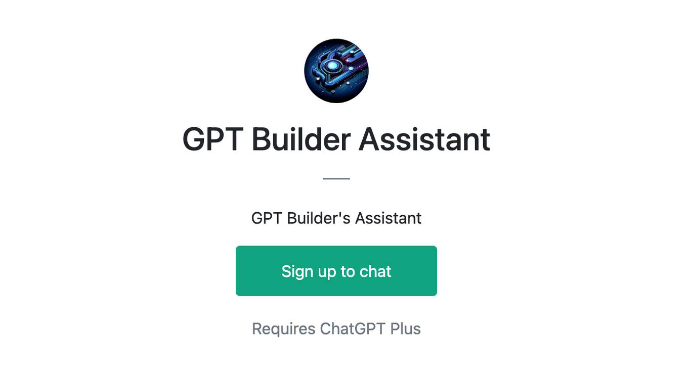 GPT Builder Assistant Screenshot