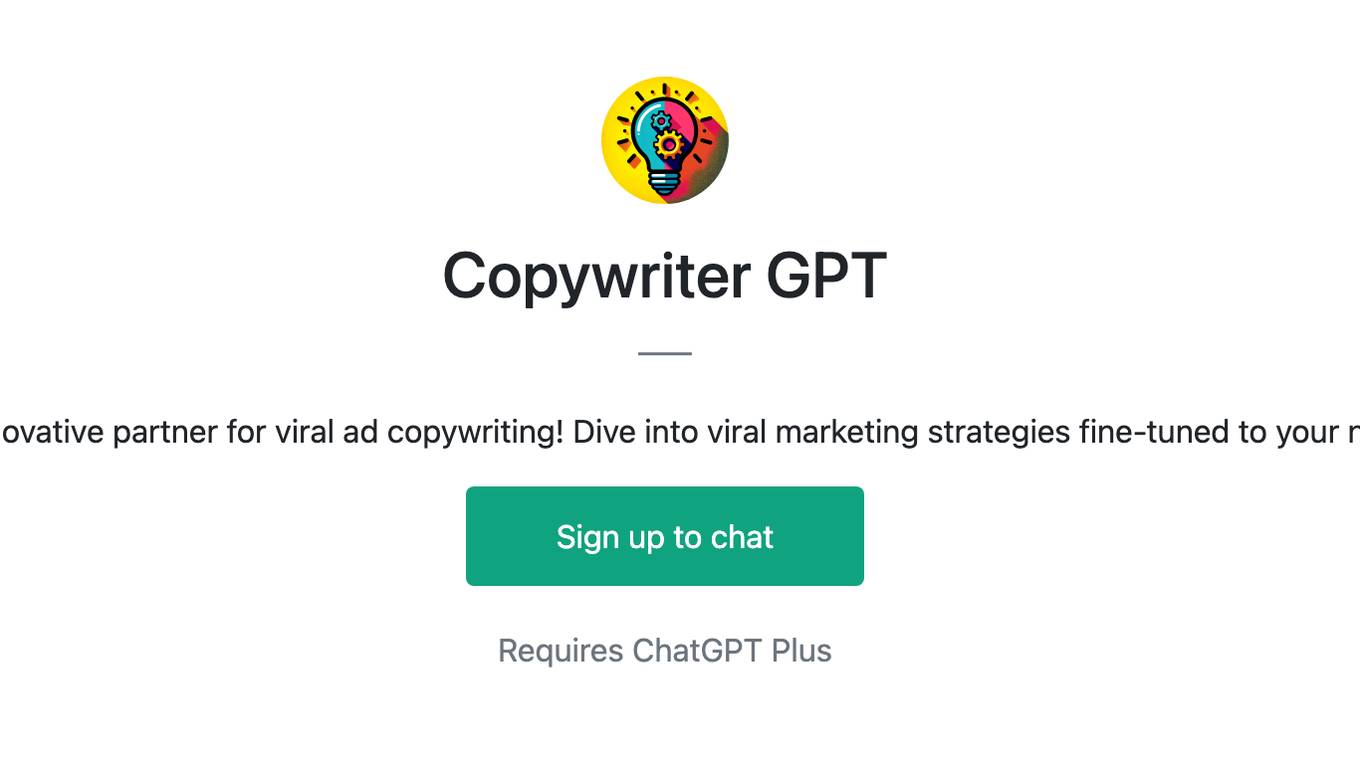 Copywriter GPT Screenshot