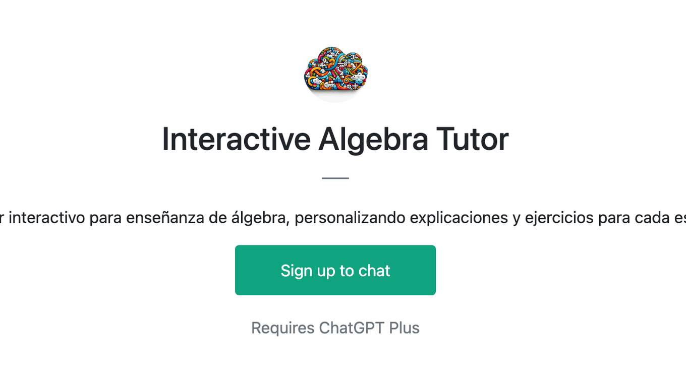 Interactive Algebra Tutor Screenshot