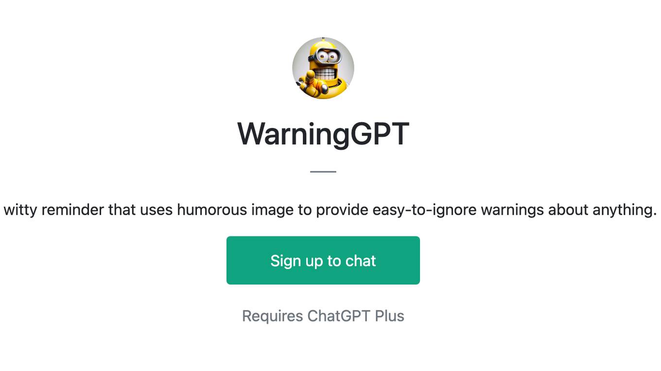 WarningGPT Screenshot