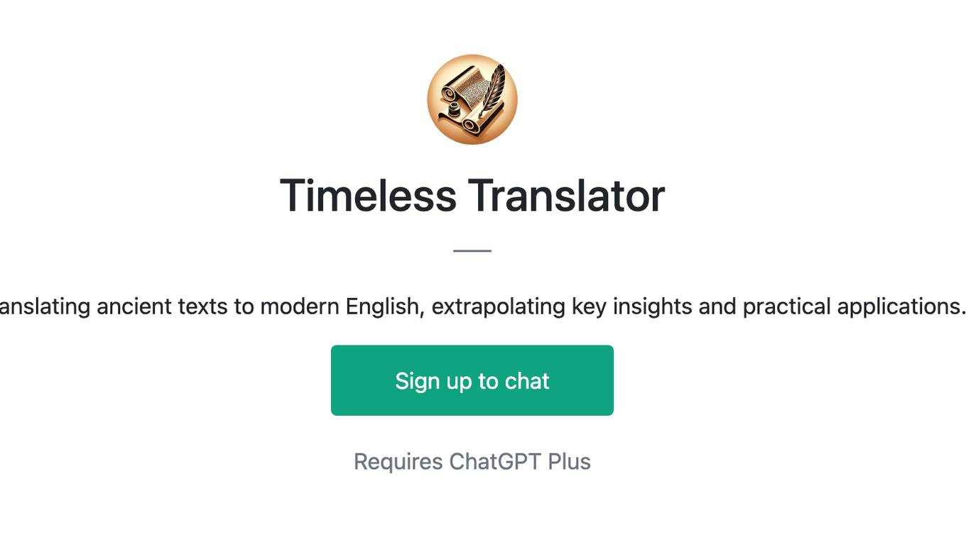 Timeless Translator Screenshot