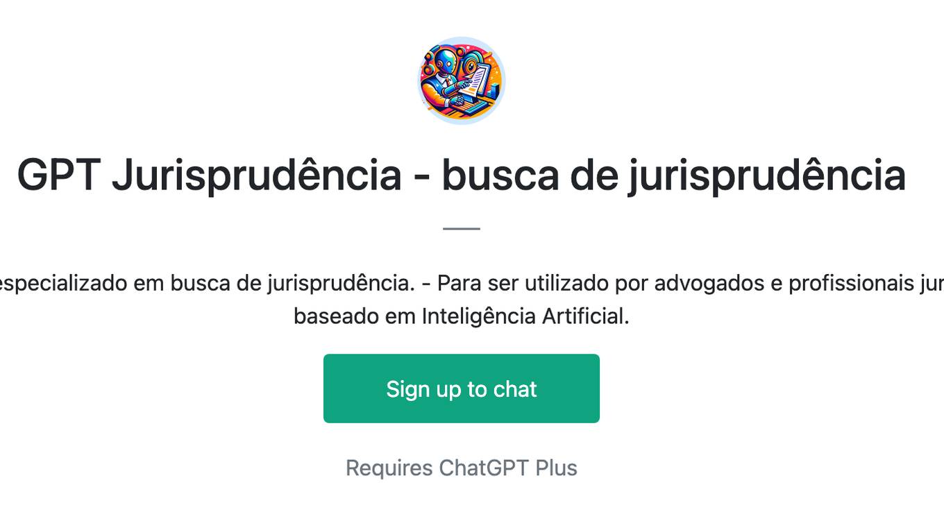 GPT Jurisprudência - busca de jurisprudência Screenshot