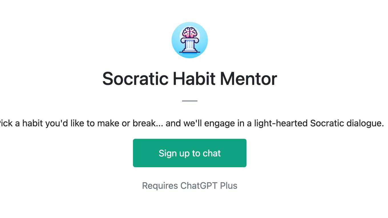 Socratic Habit Mentor Screenshot