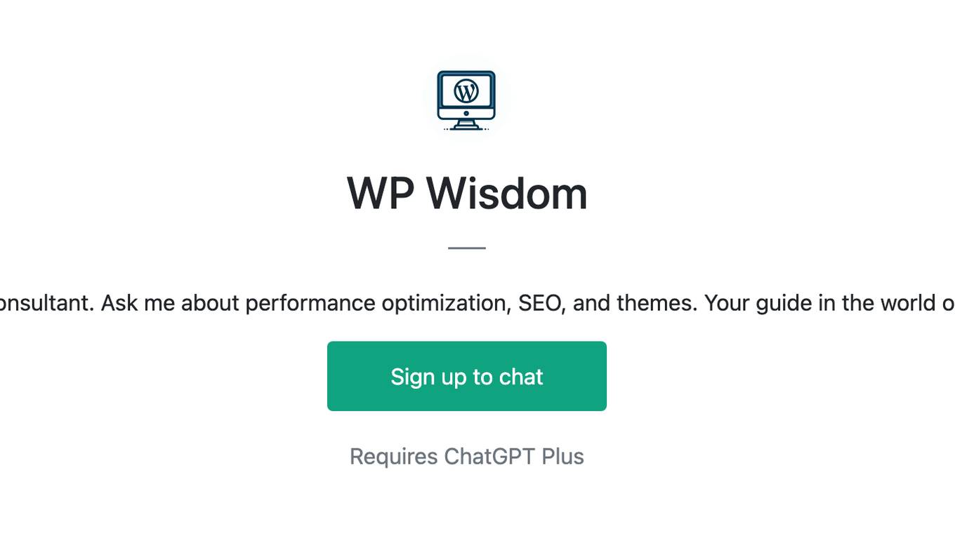 WP Wisdom Screenshot