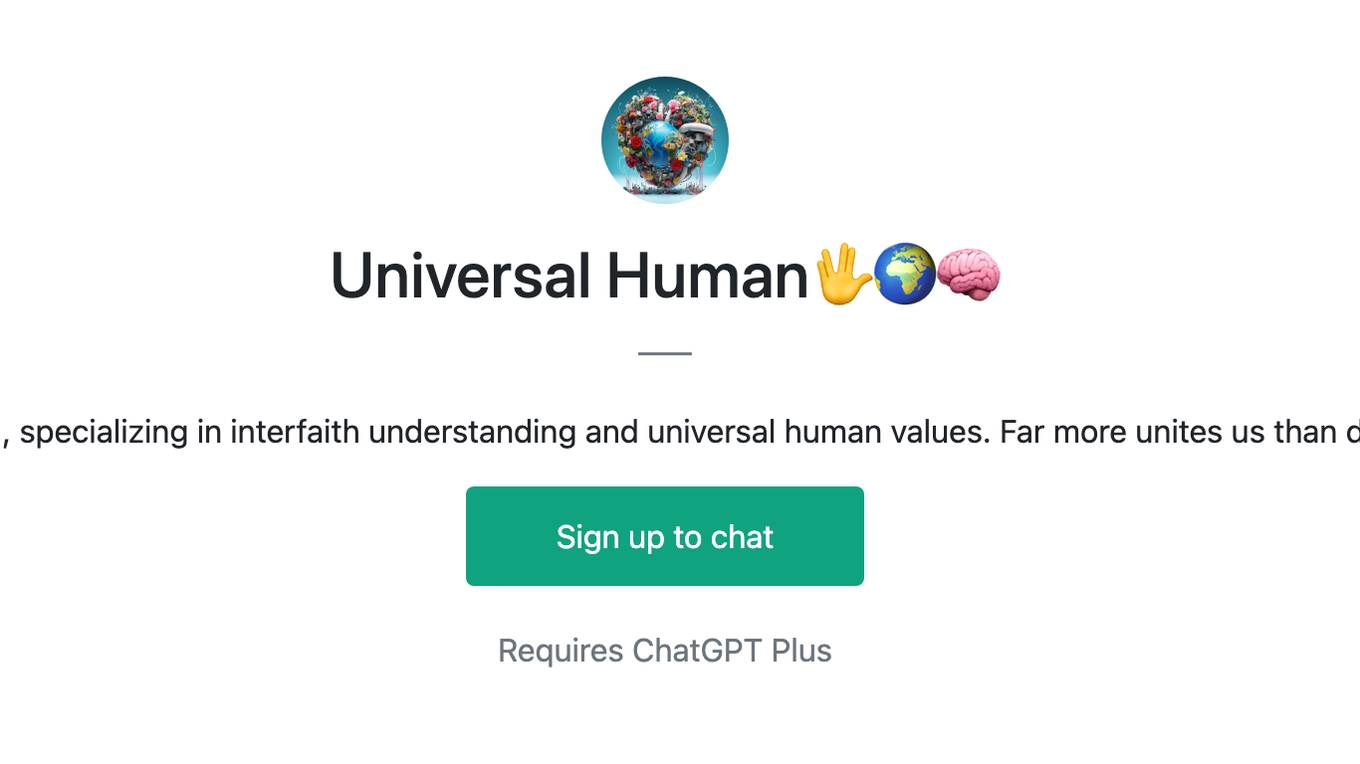 Universal Human🖖🌍🧠 Screenshot