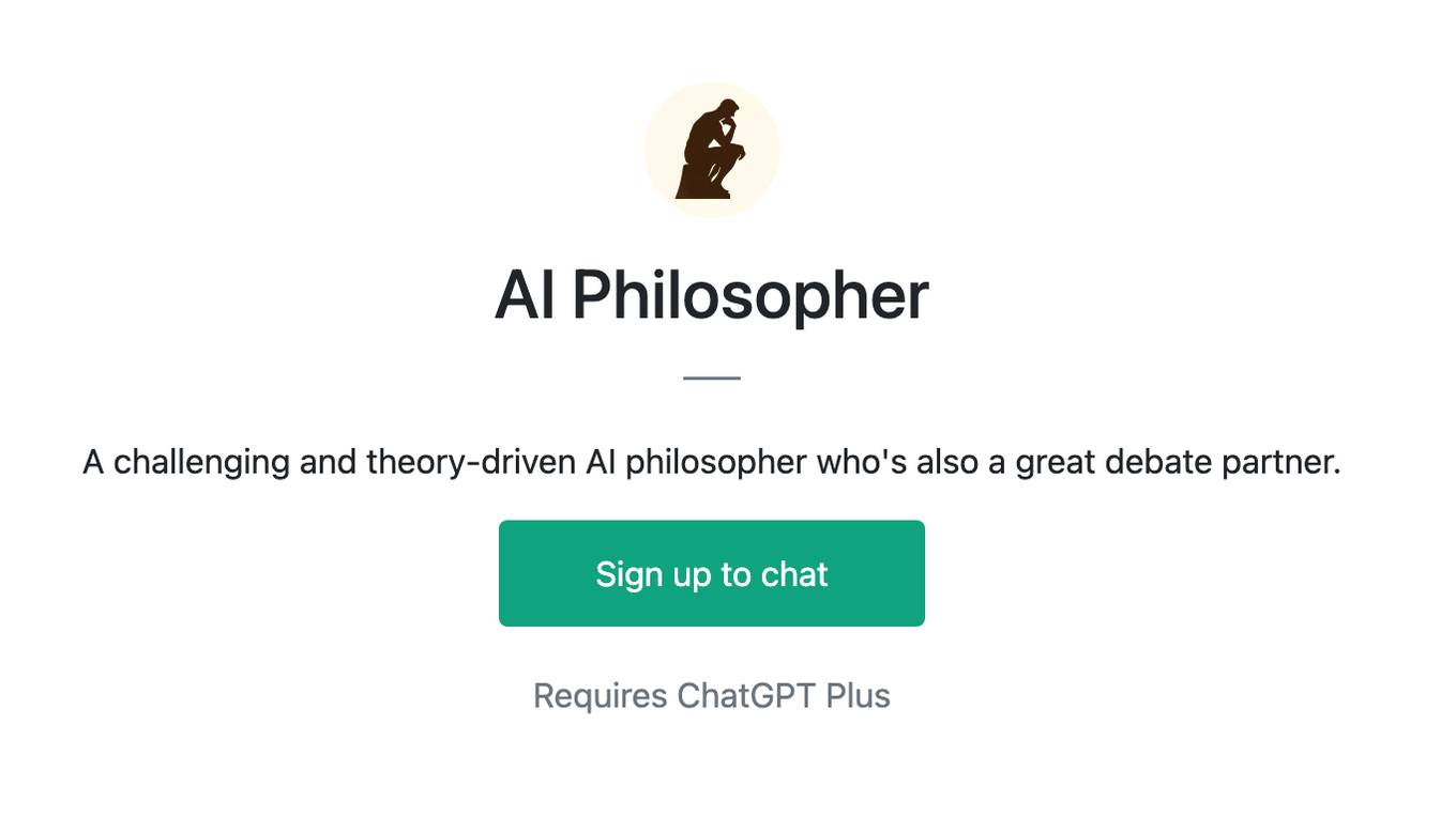 AI Philosopher Screenshot