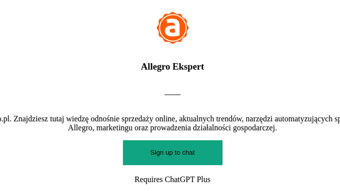 Allegro Ekspert Screenshot