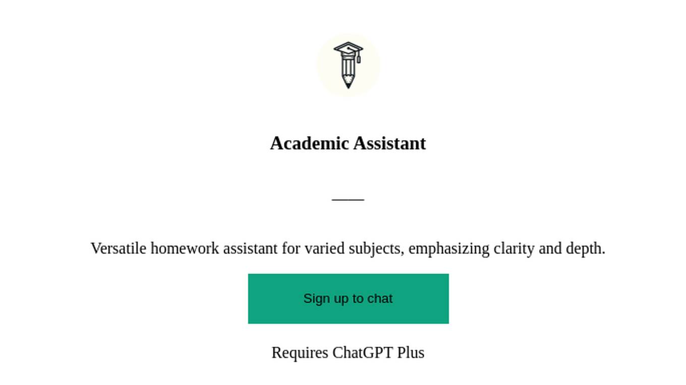 Academic Assistant Screenshot