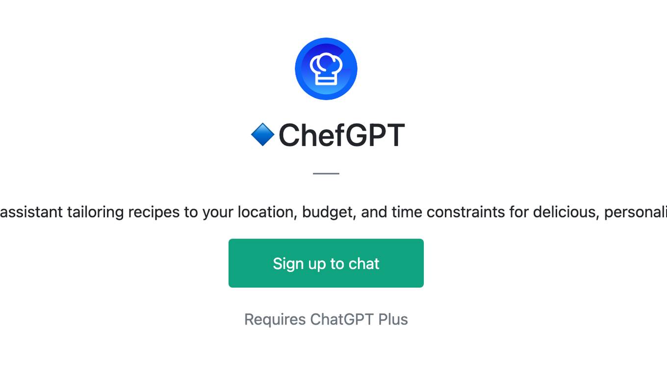 🔹ChefGPT Screenshot