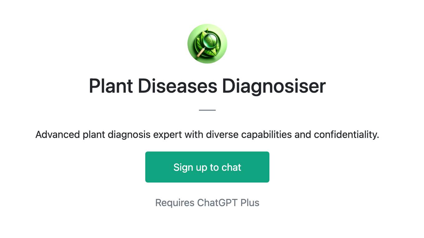 Plant Diseases Diagnosiser Screenshot