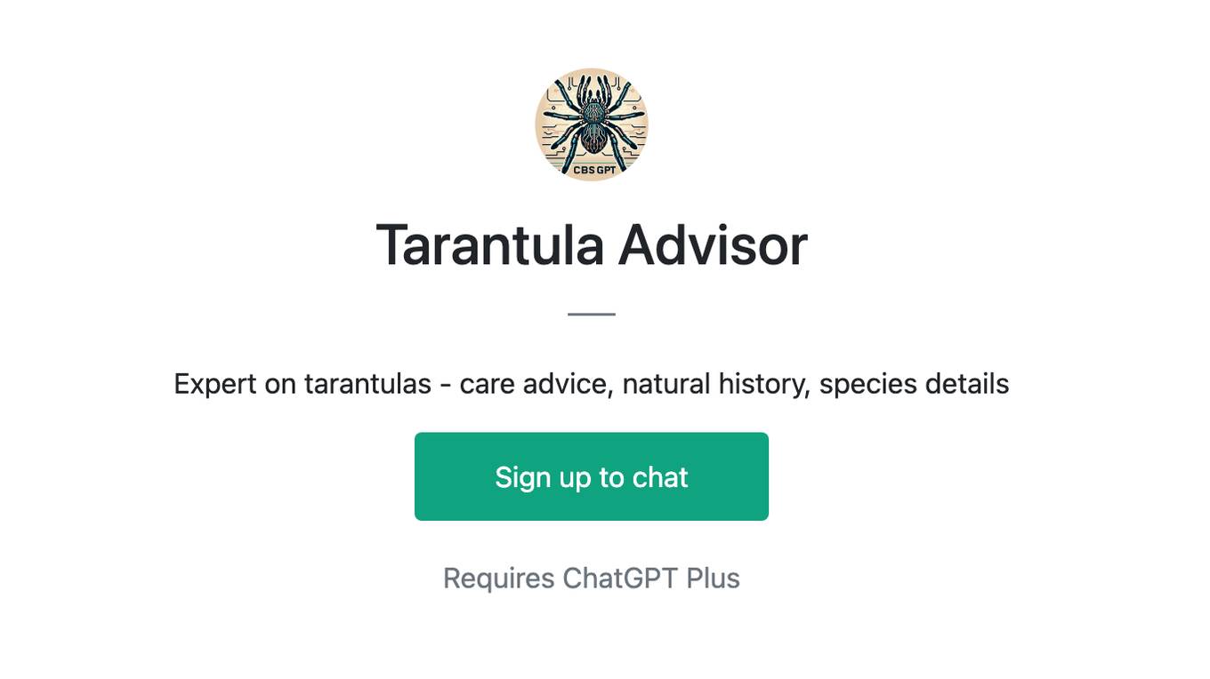 Tarantula Advisor Screenshot