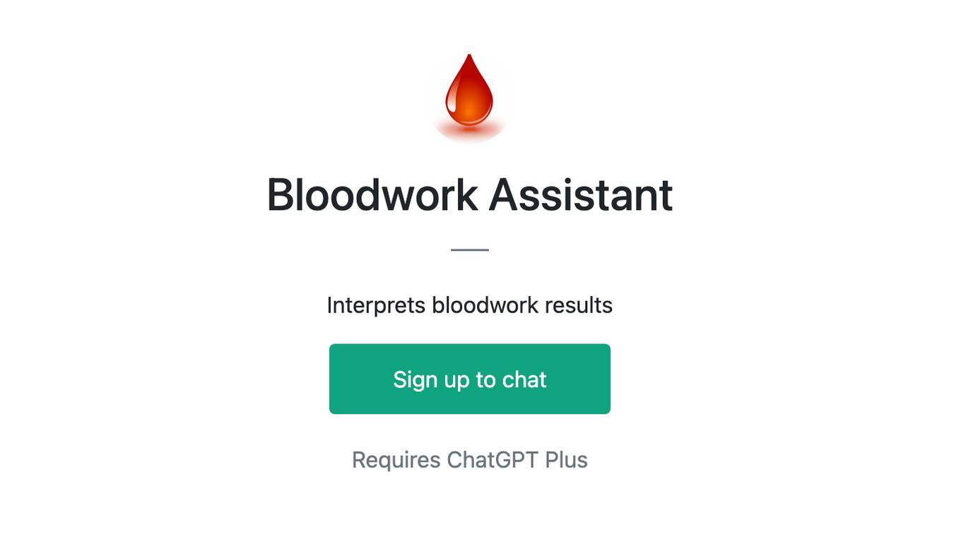 Bloodwork Assistant Screenshot