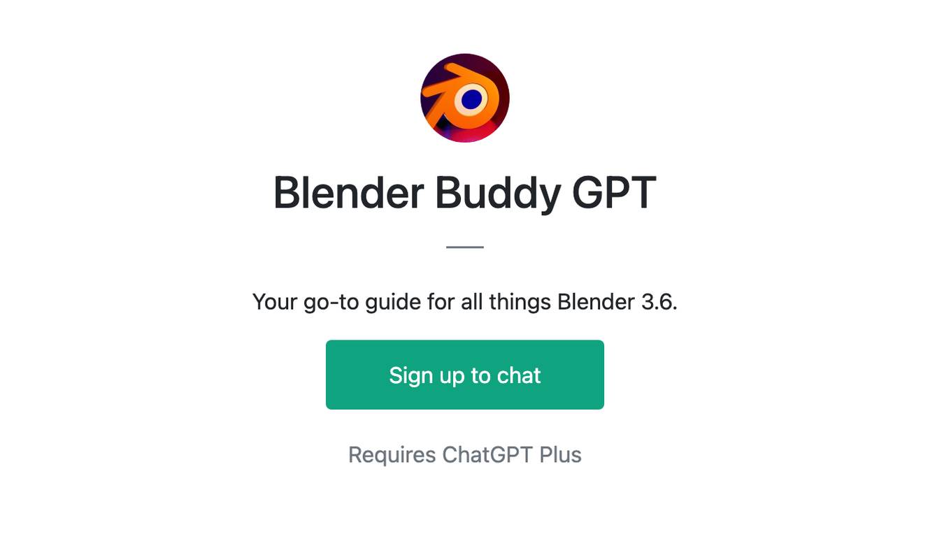 Blender Buddy GPT Screenshot