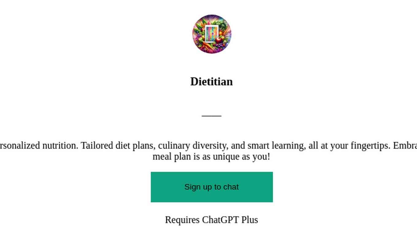 Dietitian Screenshot