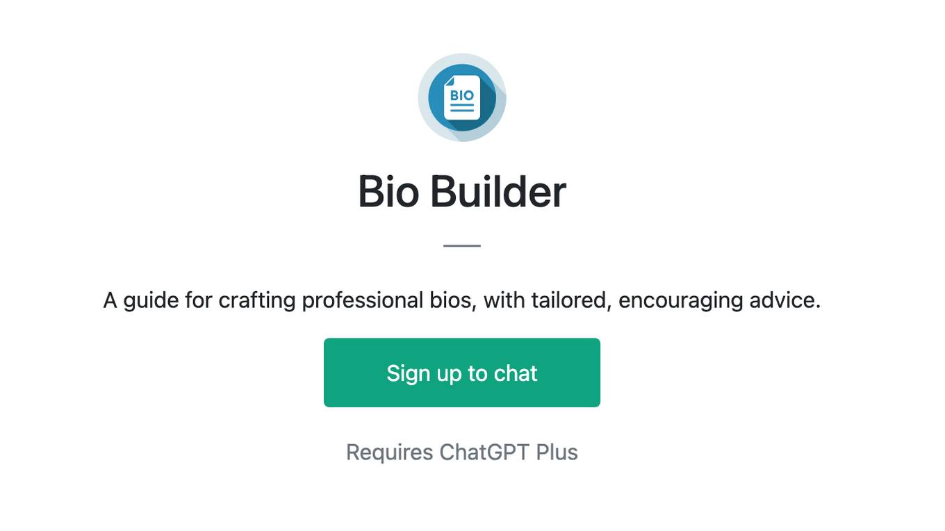 Bio Builder Screenshot