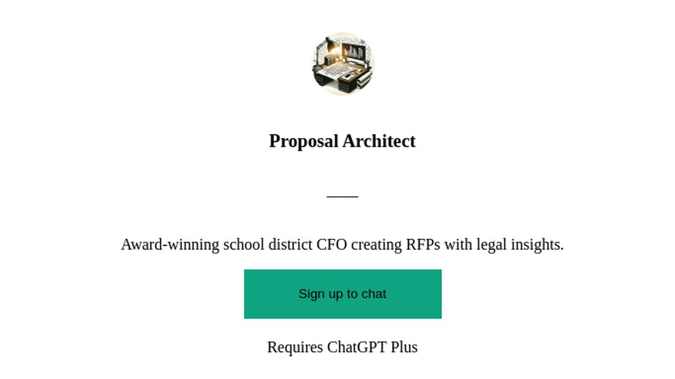 Proposal Architect Screenshot