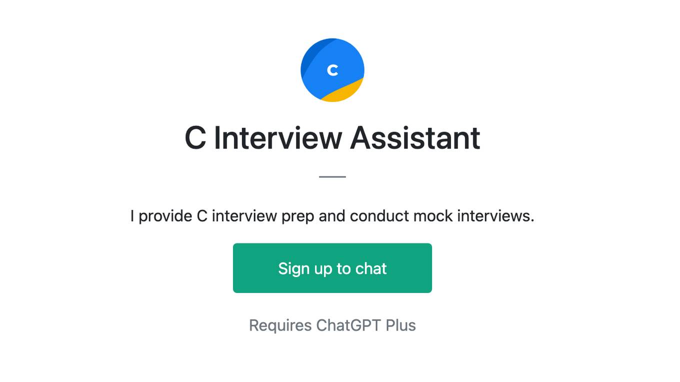 C Interview Assistant Screenshot