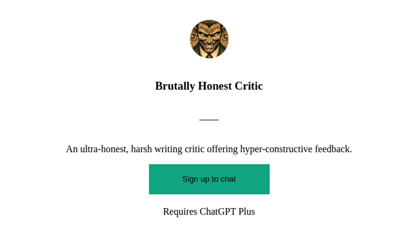 Brutally Honest Critic Screenshot