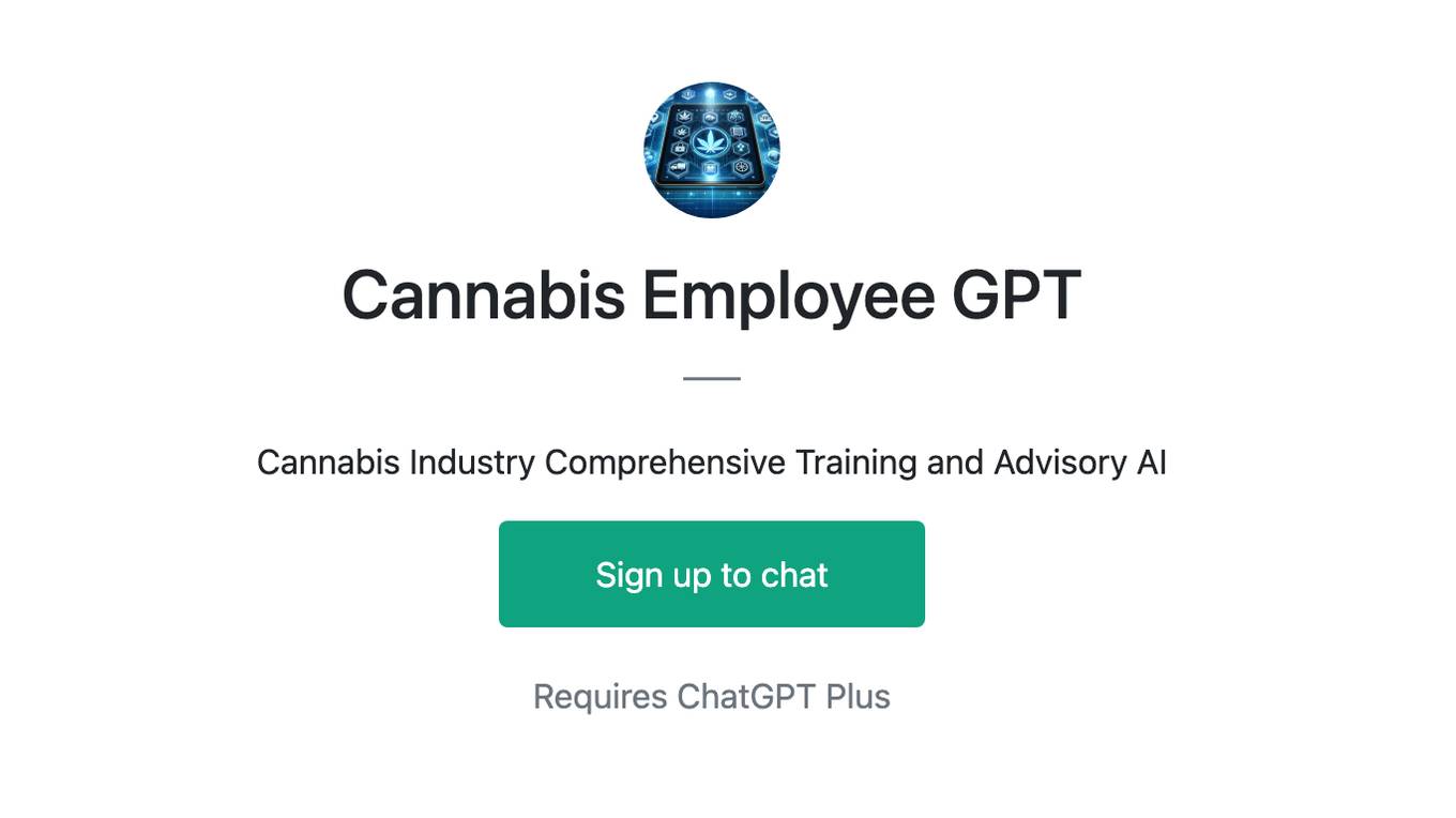 Cannabis Employee GPT Screenshot