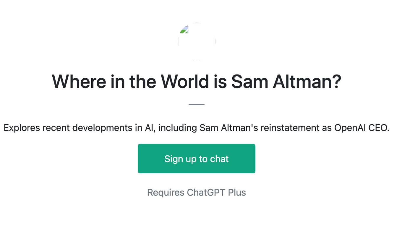 Where in the World is Sam Altman? Screenshot