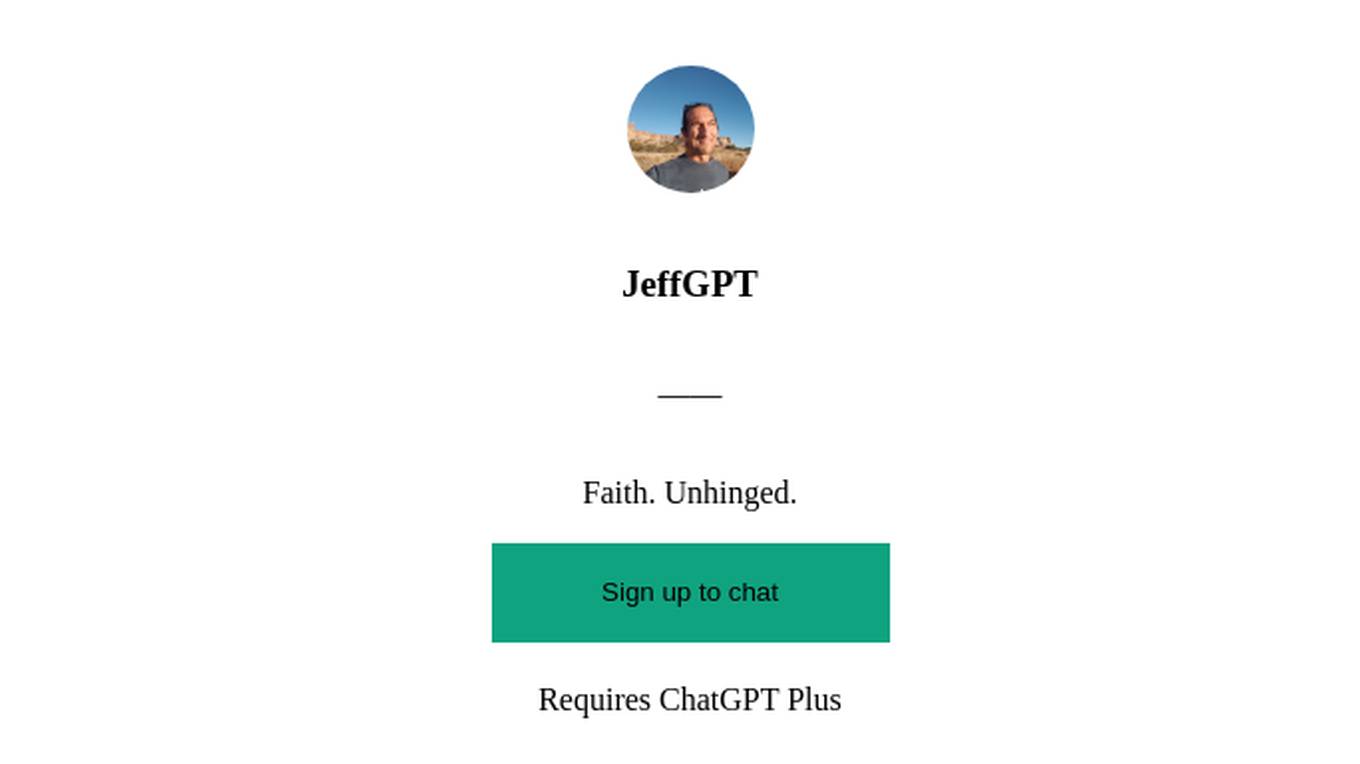 JeffGPT Screenshot