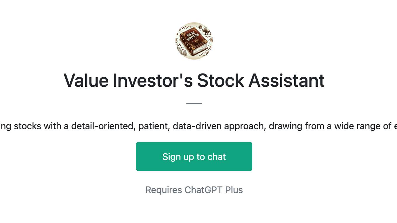 Value Investor's Stock Assistant Screenshot