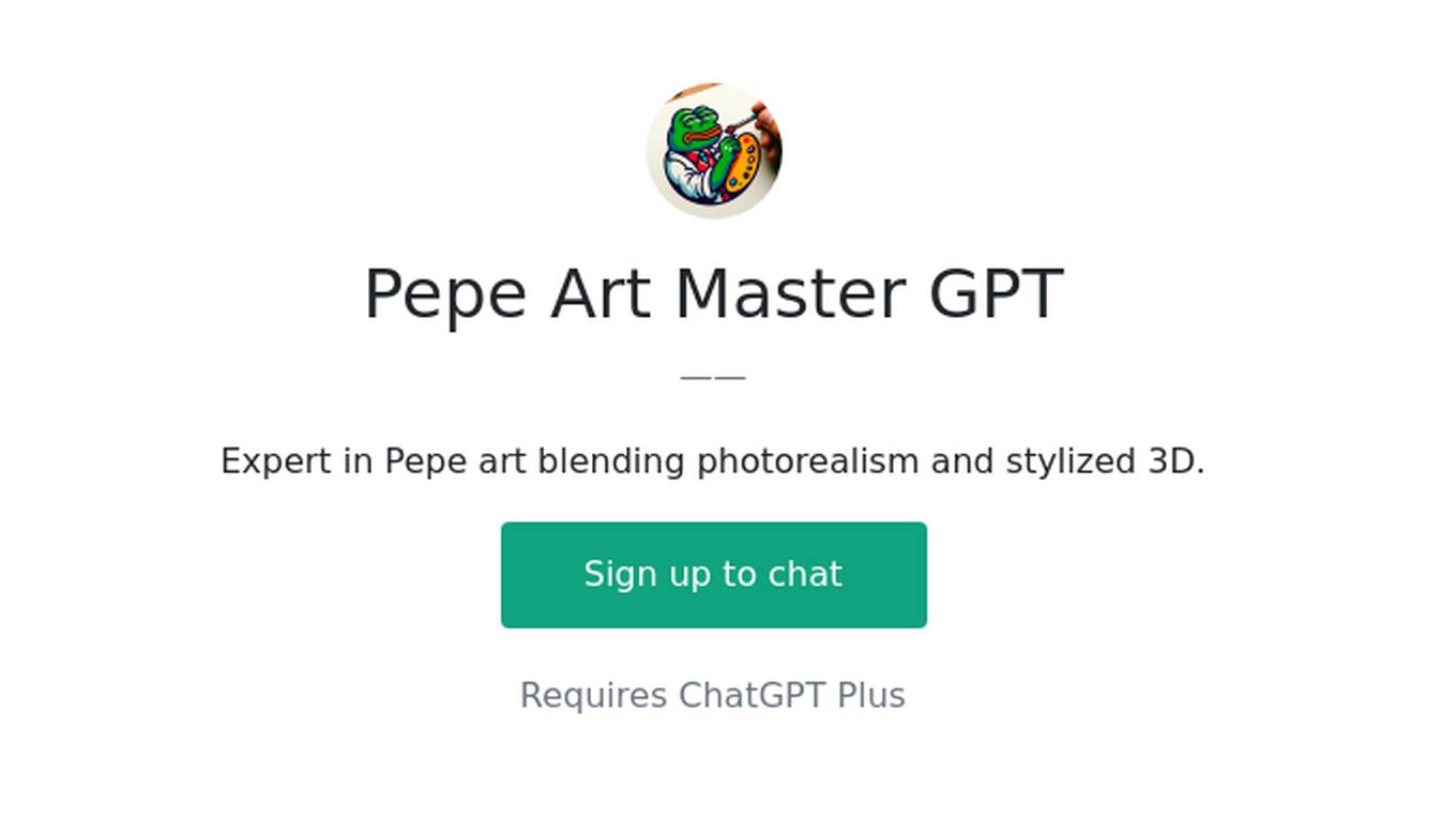 Pepe Art Master GPT Screenshot