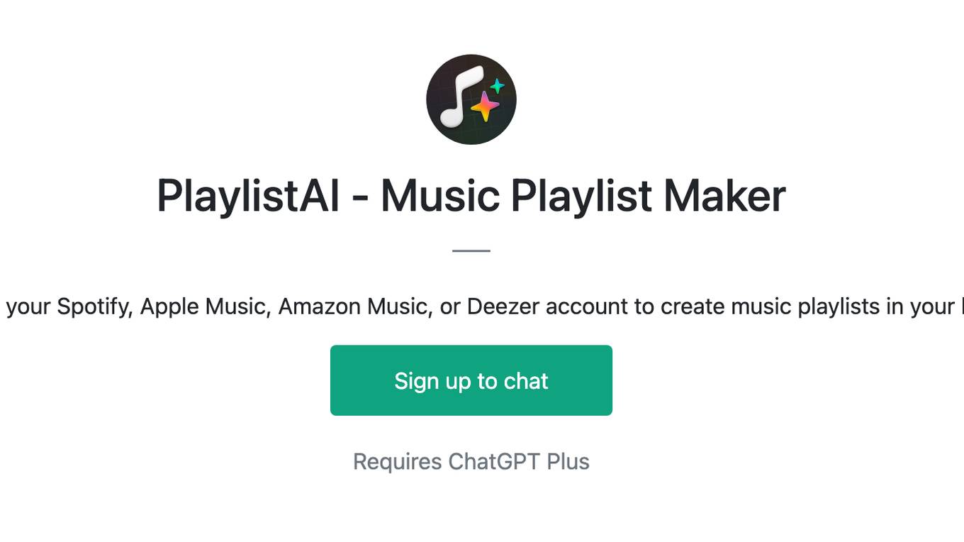 PlaylistAI - Music Playlist Maker Screenshot