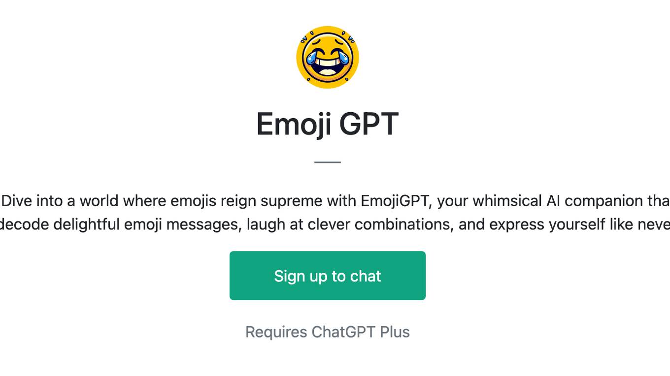 Emoji GPT Screenshot