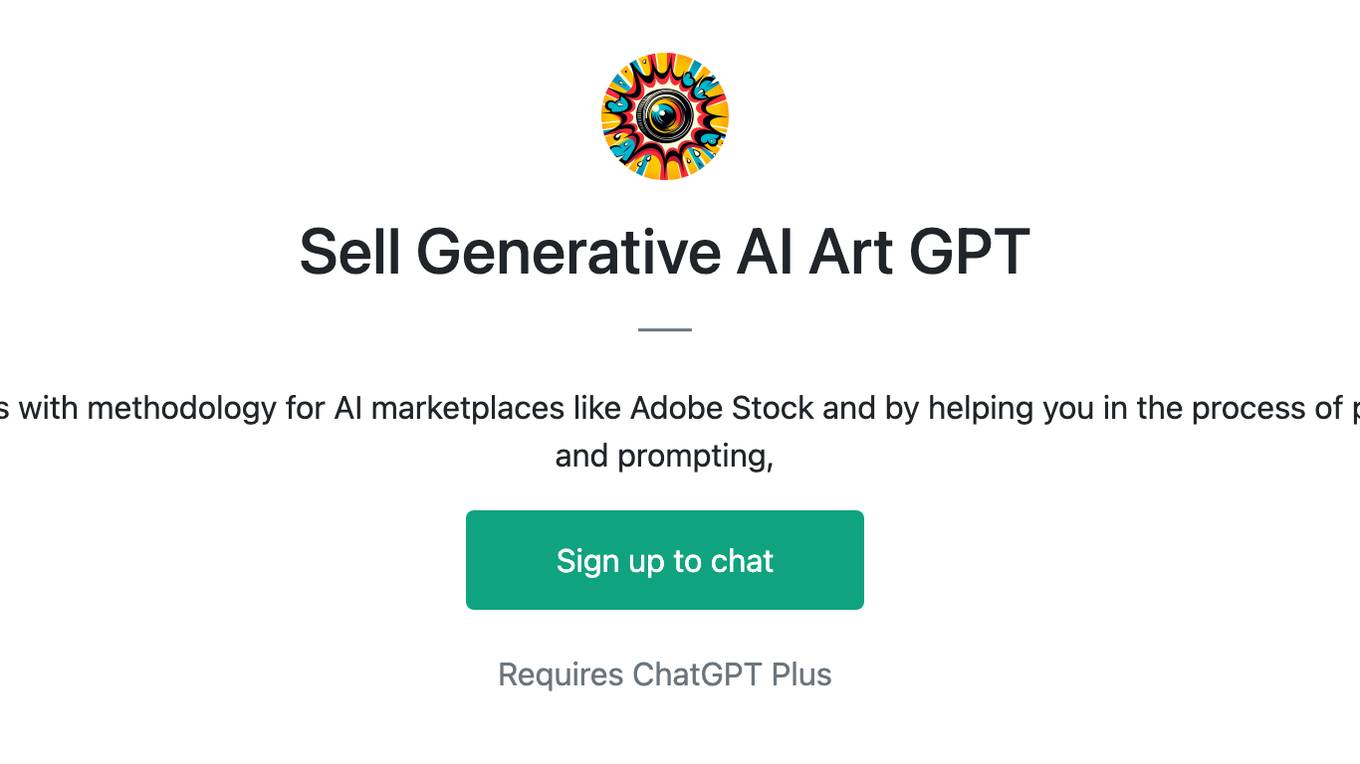 Sell Generative AI Art GPT Screenshot